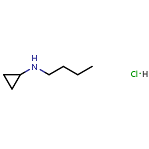 Chemical structure of N-Butyl-cyclopropanamine hydrochloride , CAS 1177331-79-1, AChemBlock Y234224