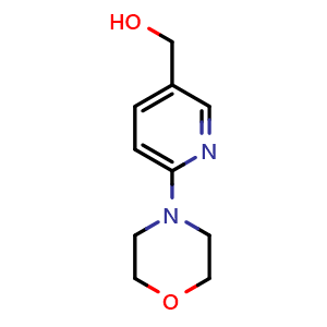 Chemical structure of (6-Morpholino-3-pyridinyl)methanol , CAS 388088-73-1, AChemBlock Y234228