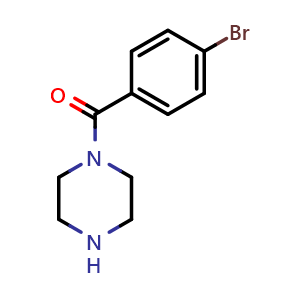 Chemical structure of 1-(4-Bromobenzoyl)piperazine , CAS 59939-72-9, AChemBlock Y234229