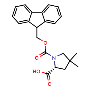Chemical structure of N-Fmoc-4,4-dimethyl-D-proline , CAS 960156-21-2, AChemBlock Y234241
