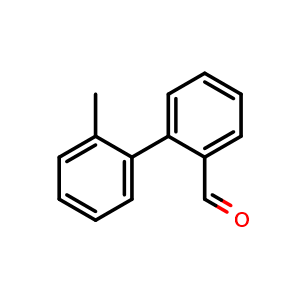 Chemical structure of 2'-Methyl-biphenyl-2-carboxaldehyde , CAS 7111-68-4, AChemBlock Y234244