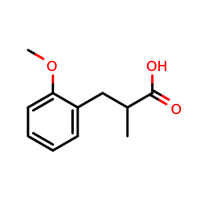 Chemical structure of 3-(2-Methoxyphenyl)-2-methylpropanoic acid , CAS 52427-12-0, AChemBlock Y234246