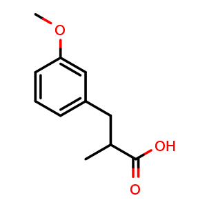 Chemical structure of 3-(3-Methoxyphenyl)-2-methylpropanoic acid , CAS 61227-51-8, AChemBlock Y234248
