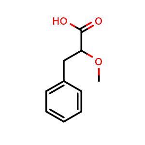 Chemical structure of 2-Methoxy-3-phenylpropanoic acid , CAS 78814-96-7, AChemBlock Y234249