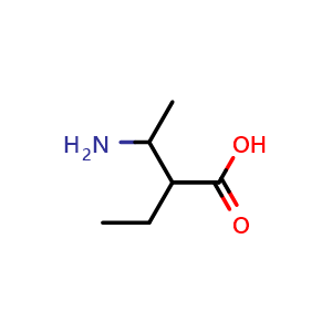 Chemical structure of 3-Amino-2-ethylbutanoic acid , CAS 824424-73-9, AChemBlock Y234255