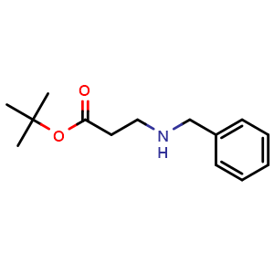 Chemical structure of N-Benzyl-b-alanine tert-butyl ester , CAS 102124-10-7, AChemBlock Y234289