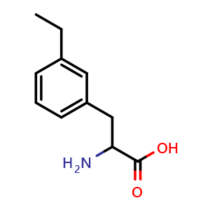 Chemical structure of 3-Ethyl-DL-phenylalanine , CAS 1270321-22-6, AChemBlock Y234301