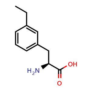 Chemical structure of 3-Ethyl-L-phenylalanine , CAS 1269902-53-5, AChemBlock Y234302