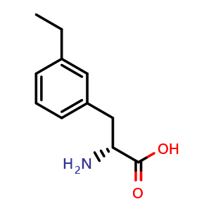 Chemical structure of 3-Ethyl-D-phenylalanine , CAS 1270013-85-8, AChemBlock Y234303