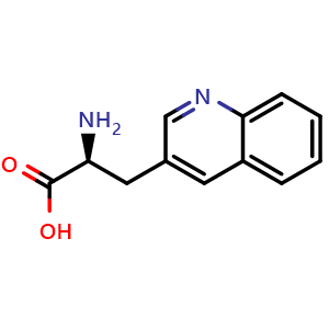 Chemical structure of (S)-a-Amino-3-quinolinepropanoic acid , CAS 135213-90-0, AChemBlock Y234317