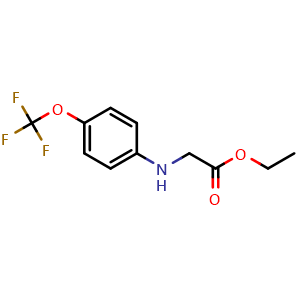 Chemical structure of Ethyl 2-[4-(trifluoromethoxy)anilino]acetate , CAS 306935-79-5, AChemBlock Y234334