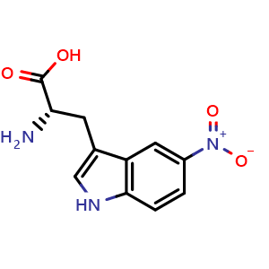 Chemical structure of 5-Nitro-L-tryptophan , CAS 82584-46-1, AChemBlock Y234386