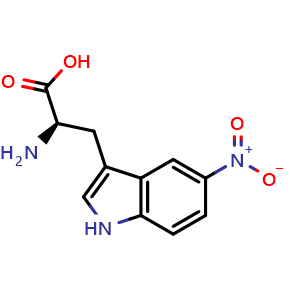 Chemical structure of 5-Nitro-D-tryptophan , CAS 93299-44-6, AChemBlock Y234387