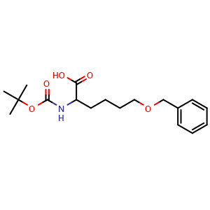 Chemical structure of N-Boc-6-(benzyloxy)-DL-norleucine , CAS 1934367-71-1, AChemBlock Y234397