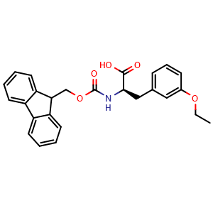 Chemical structure of N-Fmoc-3-ethoxy-D-phenylalanine , CAS 1270291-75-2, AChemBlock Y234404