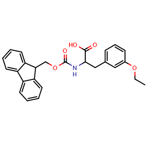 Chemical structure of N-Fmoc-3-ethoxy-DL-phenylalanine , CAS 1379879-99-8, AChemBlock Y234405