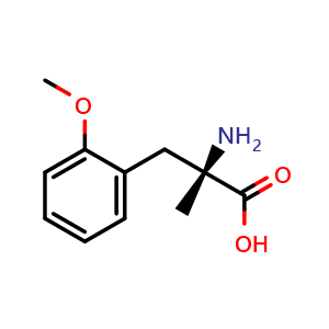 Chemical structure of 2-Methoxy-a-methyl-L-phenylalanine , CAS 1336594-75-2, AChemBlock Y234410