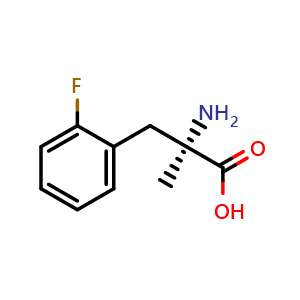 Chemical structure of 2-Fluoro-a-methyl-D-phenylalanine , CAS 1336086-97-5, AChemBlock Y234413