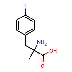Chemical structure of 4-Iodo-a-methyl-DL-phenylalanine , CAS 1270474-84-4, AChemBlock Y234416