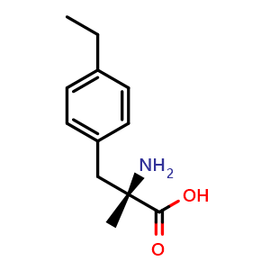 Chemical structure of 4-Ethyl-a-methyl-L-phenylalanine , CAS 1270096-14-4, AChemBlock Y234422