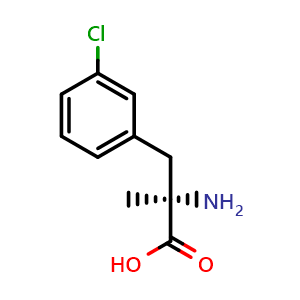Chemical structure of 3-Chloro-a-methyl-D-phenylalanine , CAS 1270081-98-5, AChemBlock Y234423