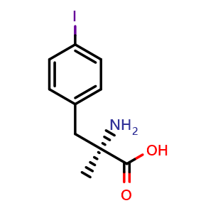 Chemical structure of 4-Iodo-a-methyl-D-phenylalanine , CAS 1241679-14-0, AChemBlock Y234427