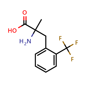 Chemical structure of 2-Trifluoromethyl-a-methyl-DL-phenylalanine , CAS 204067-20-9, AChemBlock Y234434