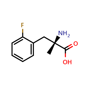 Chemical structure of 2-Fluoro-a-methyl-L-phenylalanine , CAS 130780-36-8, AChemBlock Y234436