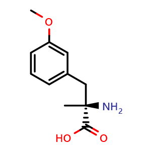 Chemical structure of 3-Methoxy-a-methyl-L-phenylalanine , CAS 110172-18-4, AChemBlock Y234437