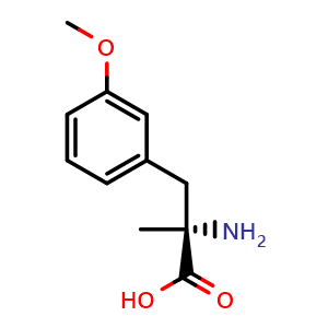 Chemical structure of 3-Methoxy-a-methyl-D-phenylalanine , CAS 110172-17-3, AChemBlock Y234438