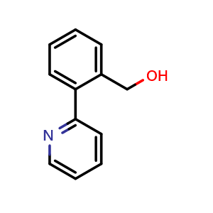 Chemical structure of 2-(2-Pyridinyl)-benzenemethanol , CAS 98061-37-1, AChemBlock Y234455