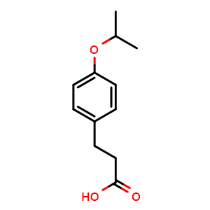 Chemical structure of 3-(4-Isopropoxyphenyl)propanoic acid , CAS 79669-11-7, AChemBlock Y234461