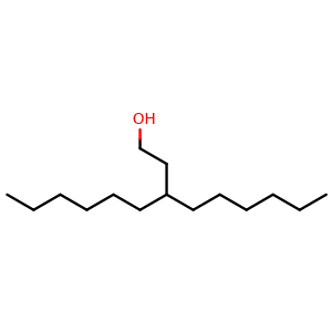 Chemical structure of 3-Hexyl-1-nonanol , CAS 51655-59-5, AChemBlock Y234471