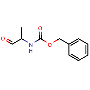 Chemical structure of Benzyl N-(1-oxopropan-2-yl)carbamate , CAS 105499-10-3, AChemBlock Y234475