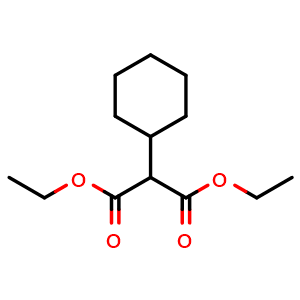 Chemical structure of Diethyl 2-cyclohexylmalonate , CAS 2163-44-2, AChemBlock Y234488