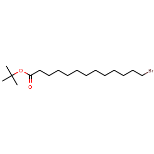 Chemical structure of 13-Bromotridecanoic acid tert-butyl ester , CAS 2428400-69-3, AChemBlock Y234501