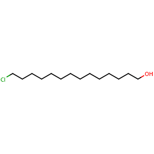 Chemical structure of 14-Chloro-1-tetradecanol , CAS 73937-05-0, AChemBlock Y234502