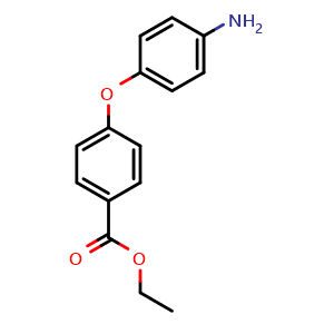 Chemical structure of Ethyl 4-(4-aminophenyloxy)benzoate , CAS 334535-44-3, AChemBlock Y234508