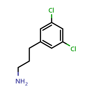 Chemical structure of 3,5-Dichloro-benzenepropanamine , CAS 105219-51-0, AChemBlock Y234512