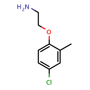 Chemical structure of 2-(4-Chloro-2-methylphenoxy)ethanamine , CAS 50912-66-8, AChemBlock Y234514
