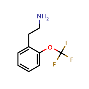 Chemical structure of 2-(Trifluoromethoxy)benzeneethanamine , CAS 137218-26-9, AChemBlock Y234526