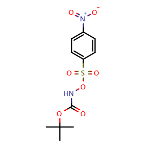 Chemical structure of N-Boc-O-(4-nitrobenzenesulfonyl)hydroxyamine , CAS 164078-85-7, AChemBlock Y234529