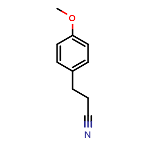 Chemical structure of 4-Methoxy-benzenepropanenitrile , CAS 22442-48-4, AChemBlock Y234535