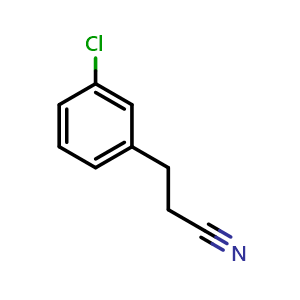 Chemical structure of 3-Chlorobenzenepropanenitrile , CAS 21640-47-1, AChemBlock Y234536