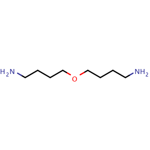 Chemical structure of 4,4'-Oxy-bis(1-butanamine) , CAS 42968-72-9, AChemBlock Y234555