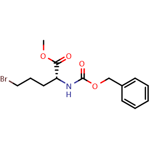 Chemical structure of N-Cbz-5-bromo-D-norvaline methyl ester , CAS 182005-31-8, AChemBlock Y234557