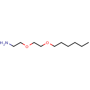 Chemical structure of 2-[2-(Hexyloxy)ethoxy]ethanamine , CAS 259231-09-9, AChemBlock Y234571