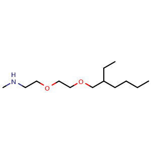 Chemical structure of 2-[2-(2-Ethylhexyloxy)ethoxy]-N-methylethanamine , CAS 2159590-56-2, AChemBlock Y234576