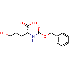 Chemical structure of N-Cbz-5-hydroxy-D-norvaline , CAS 2350098-13-2, AChemBlock Y234592