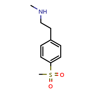Chemical structure of N-Methyl-4-methylsulfonyl-benzenethanamine , CAS 55664-71-6, AChemBlock Y234604